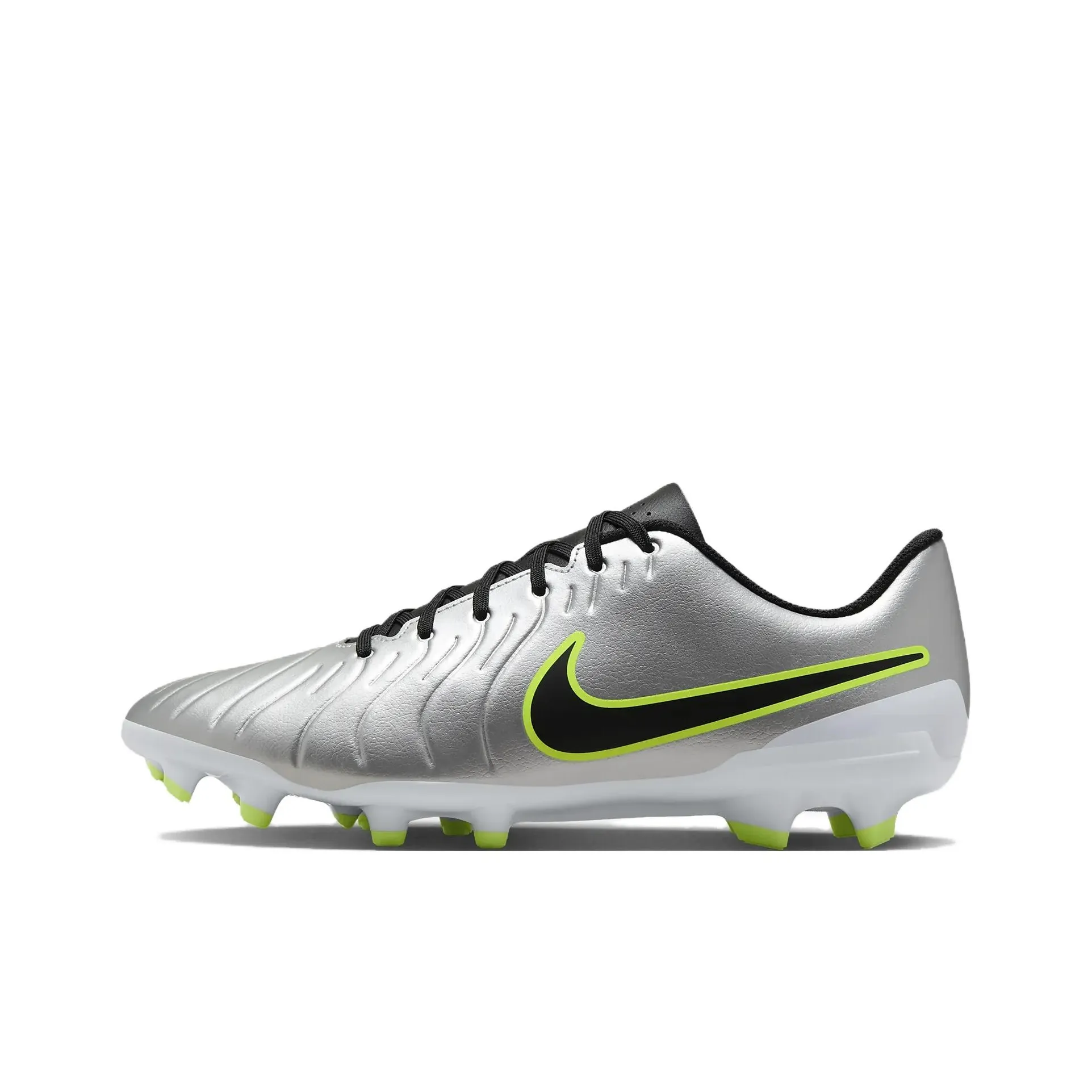 Nike Tiempo Legend 10 Противоскользящие устойчивые к истиранию футбольные бутсы унисекс серебряные