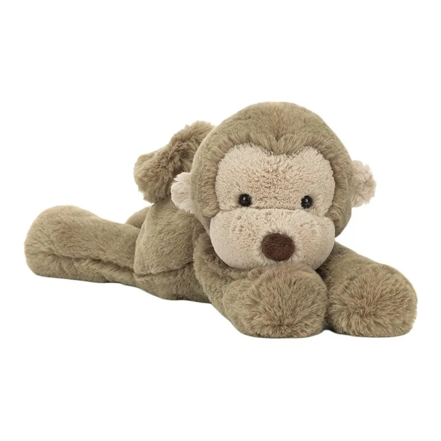 JELLYCAT Jungle Animal Collection Smudge Обезьяна Кукла Плюшевая Кукла 13 см Длина Тела В Сидячем Положении