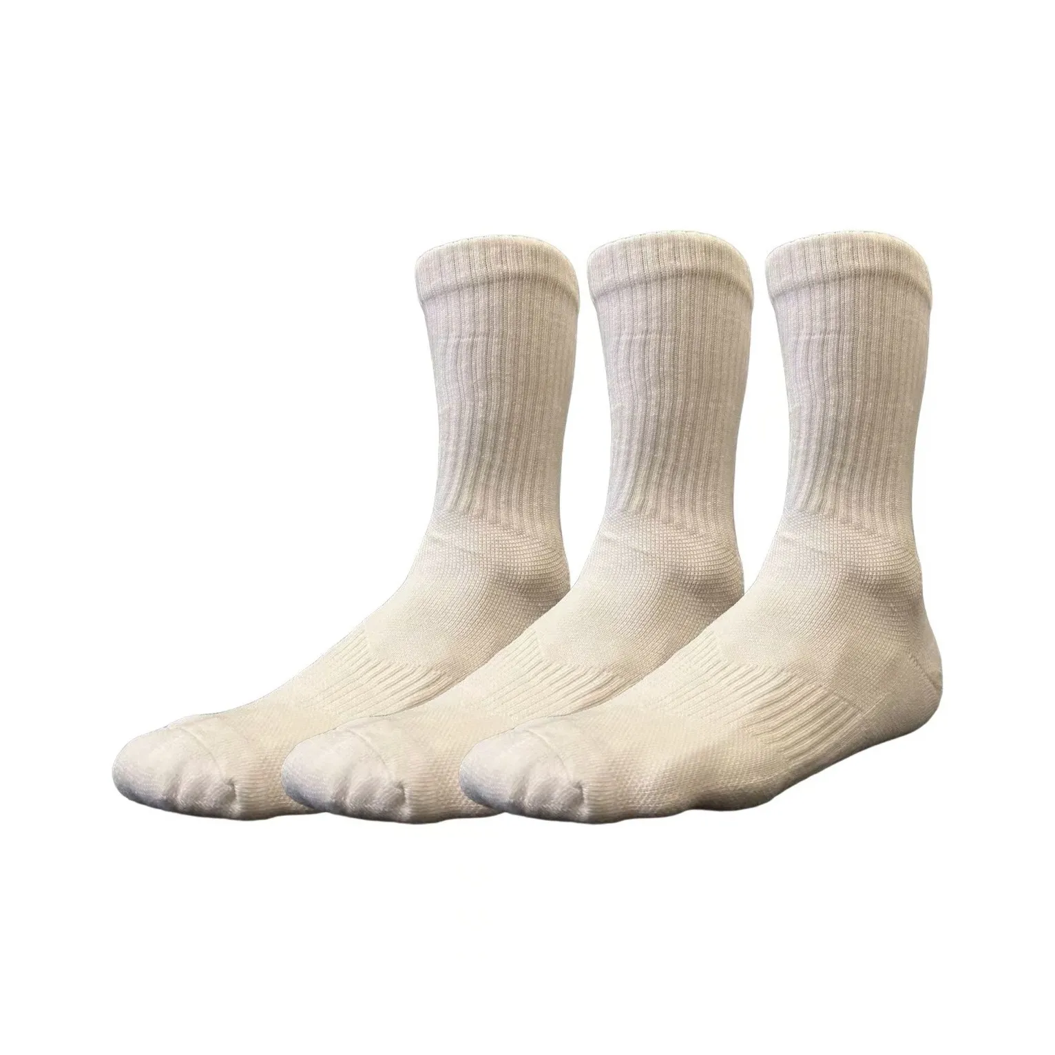 UZPO Колено Высокие Носки Унисекс 3 Пачки Чисто Белый