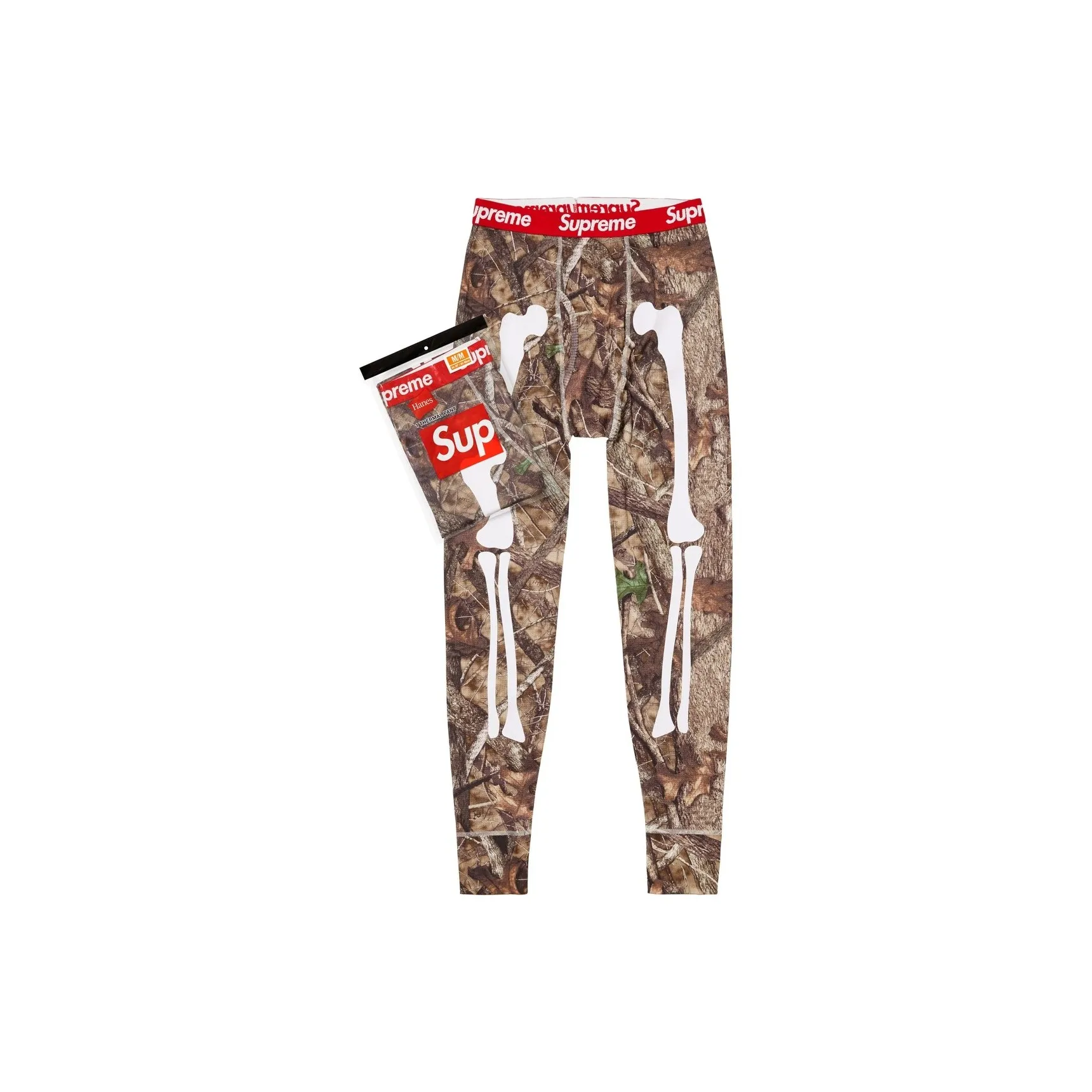 Supreme Hanes Bones Thermal Pant 1 Pack Woodland Camo