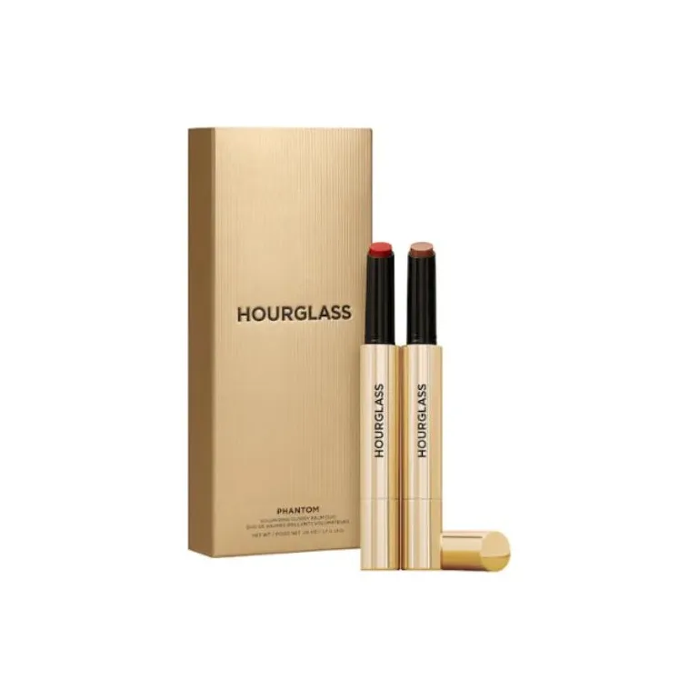 HOURGLASS 2024 Рождество Ограниченный Золотой Бальзам для губ с эффектом питания легкий смешиваемый 1,7 г*2