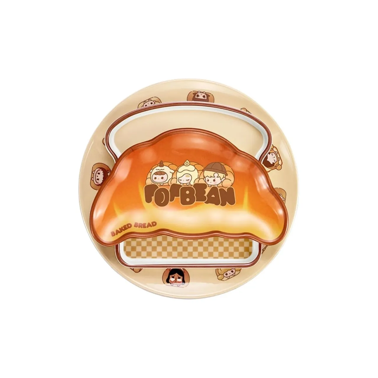 POP MART Коллаборация Edición Милый С рельефом Baking Puffy Collection Dinner Пластина Набор Trend Based Products