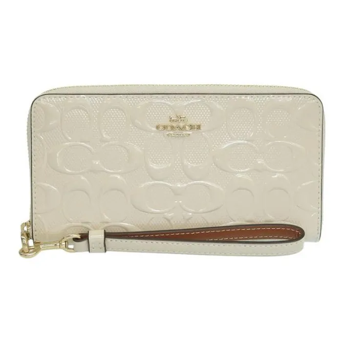 COACH Leather Wallet Trumpets Women's White