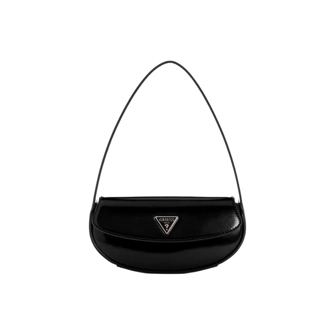 GUESS Artificial Leather Shoulder Bag Medium Size Women's Black