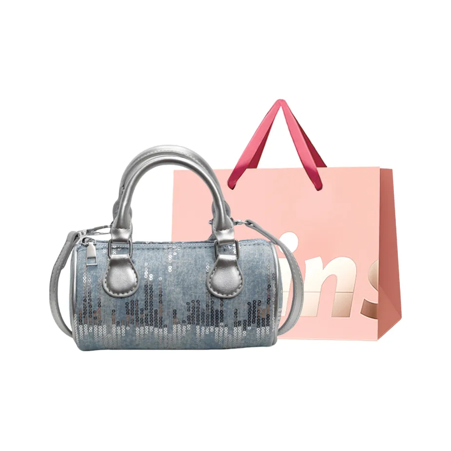 WHEELY BABY+ Блестки And Деним Ручная Сумка Сумка через плечо Сумка на плечо Стандартная Женская Черная Светло-синяя Темно-синяя