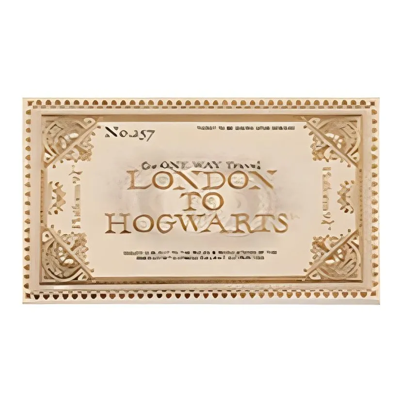 Universal Studios Harry Potter Character Ticket Hogwarts Express Commemorative Ticket Laser Tickets