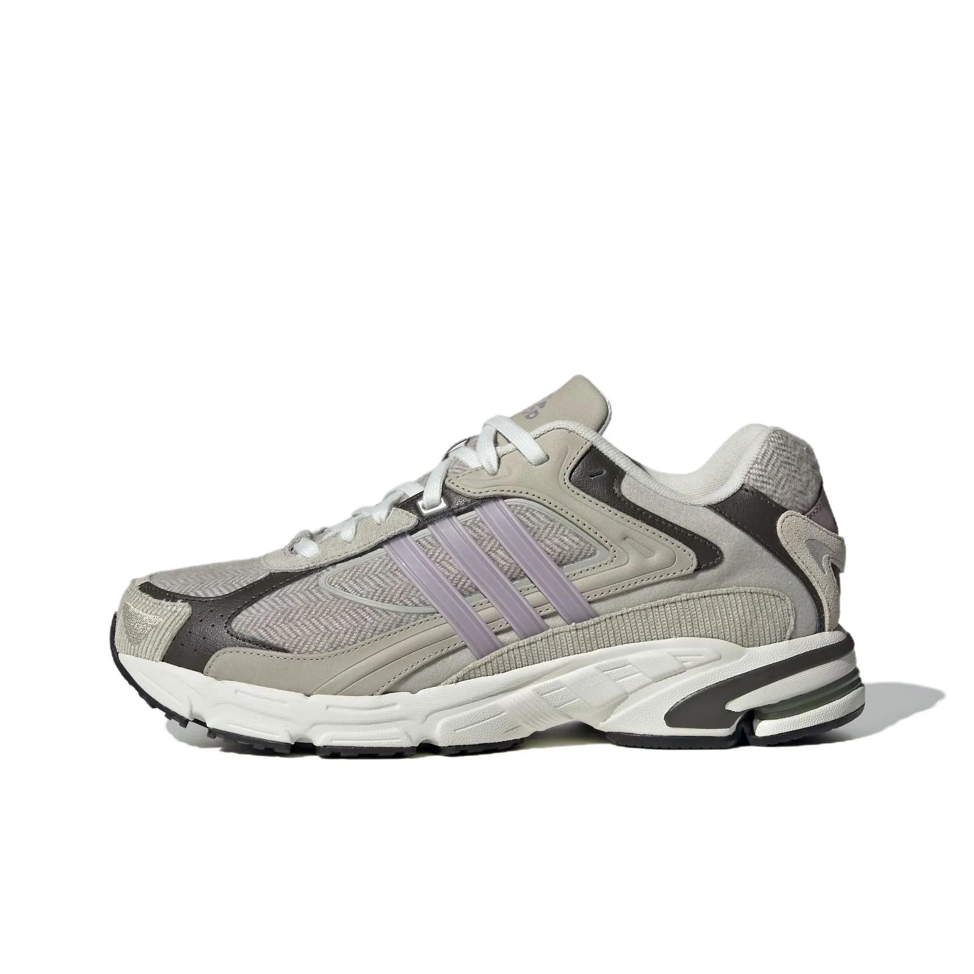 Adidas RESPONSE CL Anti Slip Wear Resistant Low Top Chunky Sneakers Unisex Gray Purple