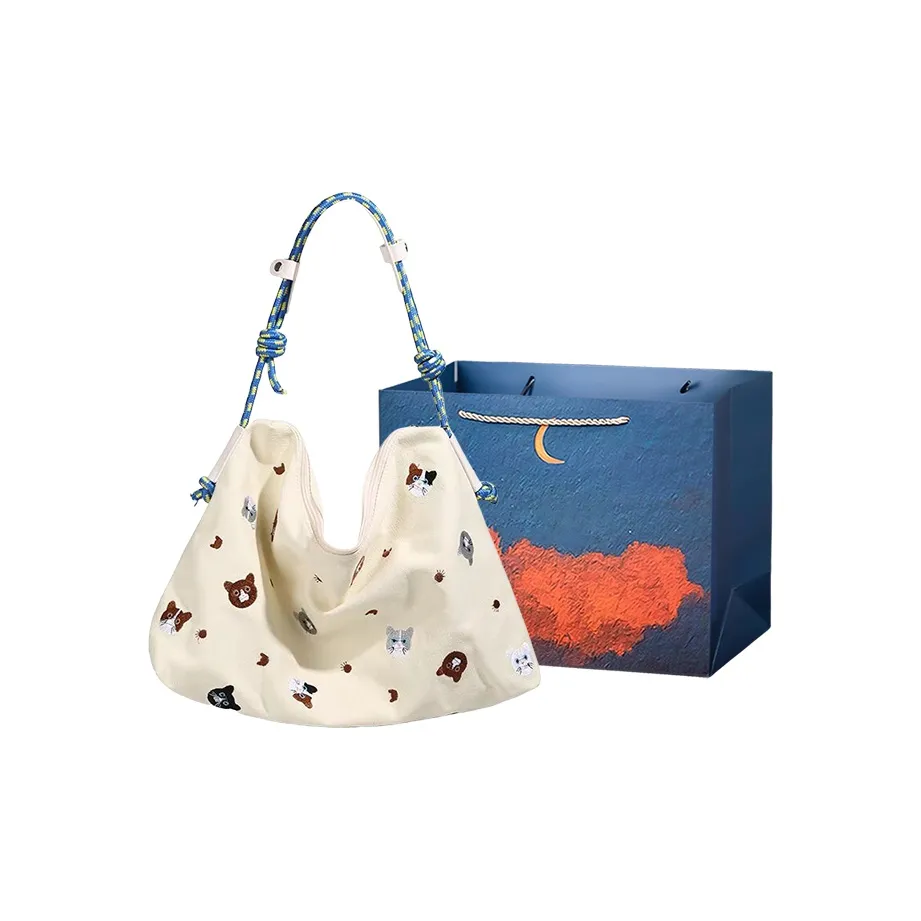 Elsvet Canvas Bag Shoulder Bag Standard Women's Multicolor Elsvet Холщовая сумка плечевая сумка стандартная женская многоцветная