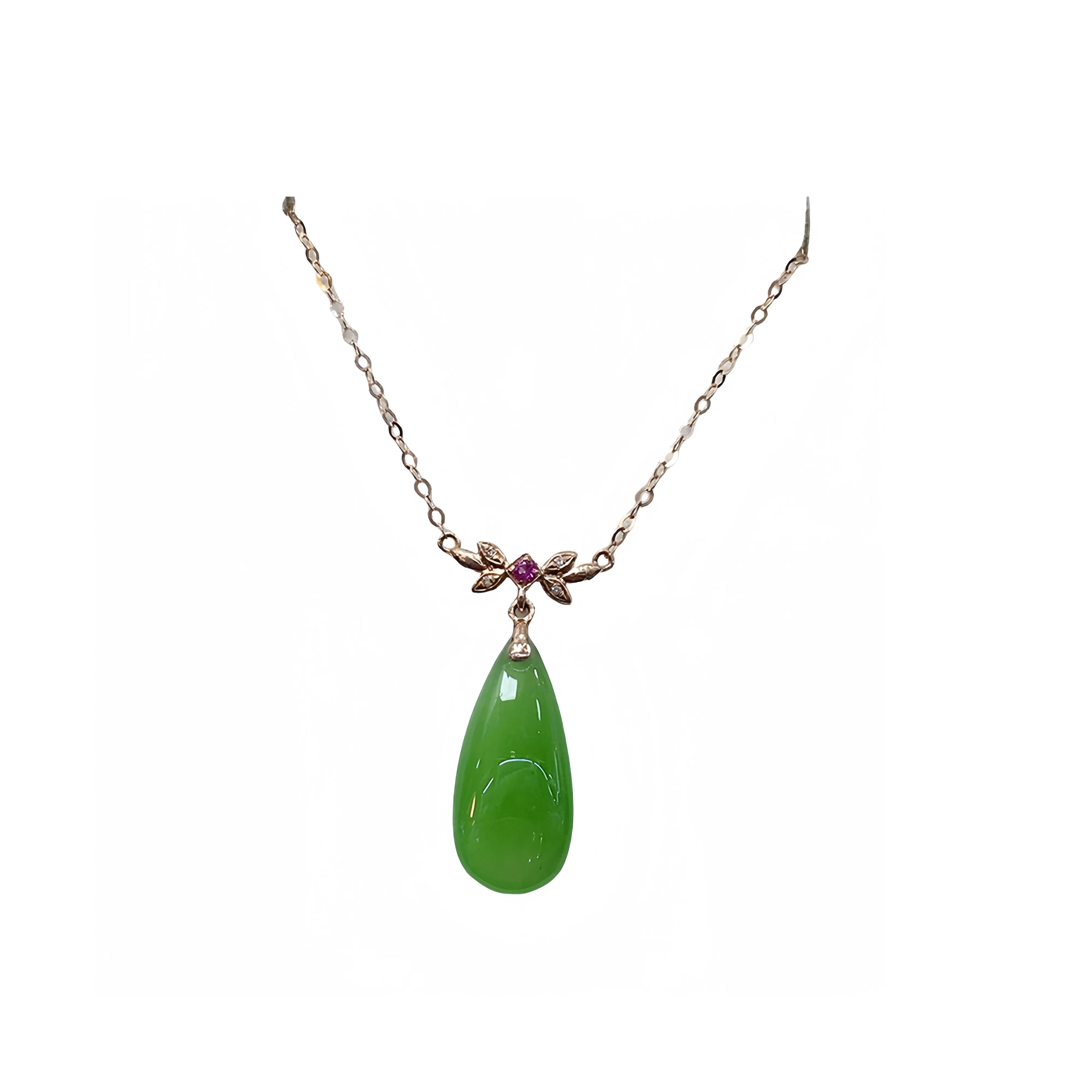 Xifeng Building Hetian Jade Necklaces Jasper Women's
