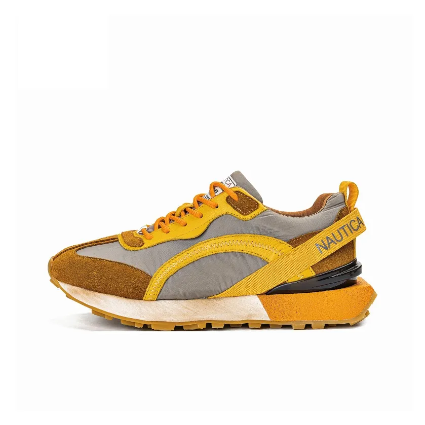 NAUTICA Cushioned Slip Resistant Abrasion Resistant Low Top Casual Shoes Men's Yellow