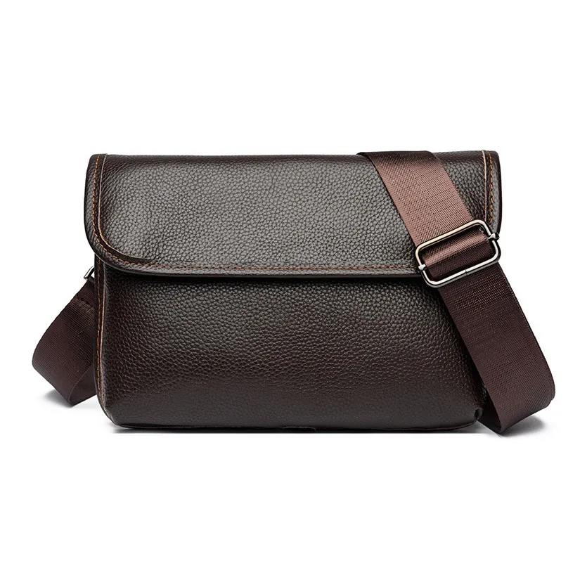 VANDEE Сумка через плечо из коровьей кожи стандартная мужская коричневая черная