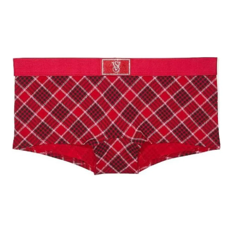 Victoria's Secret Женское нижнее белье 1 упаковка красный клетчатый