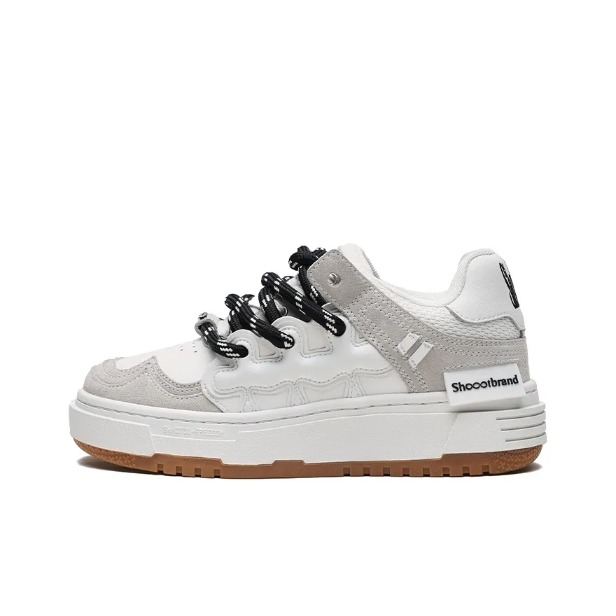 SHOOT BRAND визуально увеличивает рост противоскользящие низкие кроссовки для скейтбординга унисекс серый и белый