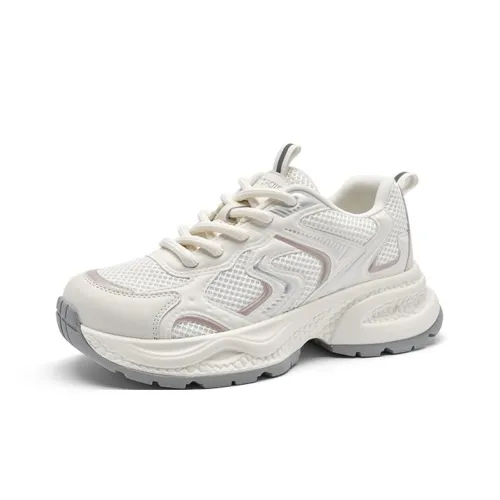 BASIC HOUSE Толстоподошвенные кроссовки Low Top Бежевые Женские
