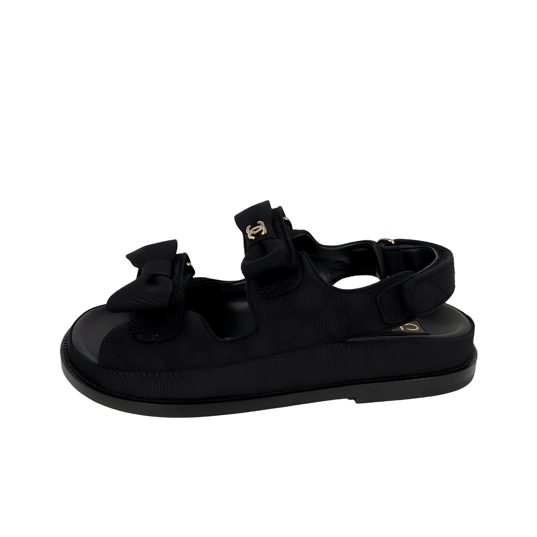 CHANEL Beach Sandals Women's Black