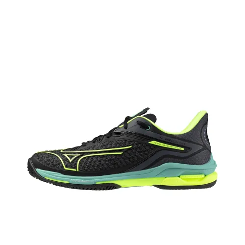 Кроссовки для тенниса Mizuno Wave Exceed Tour 6, низкие, неоновый зеленый, для мужчин