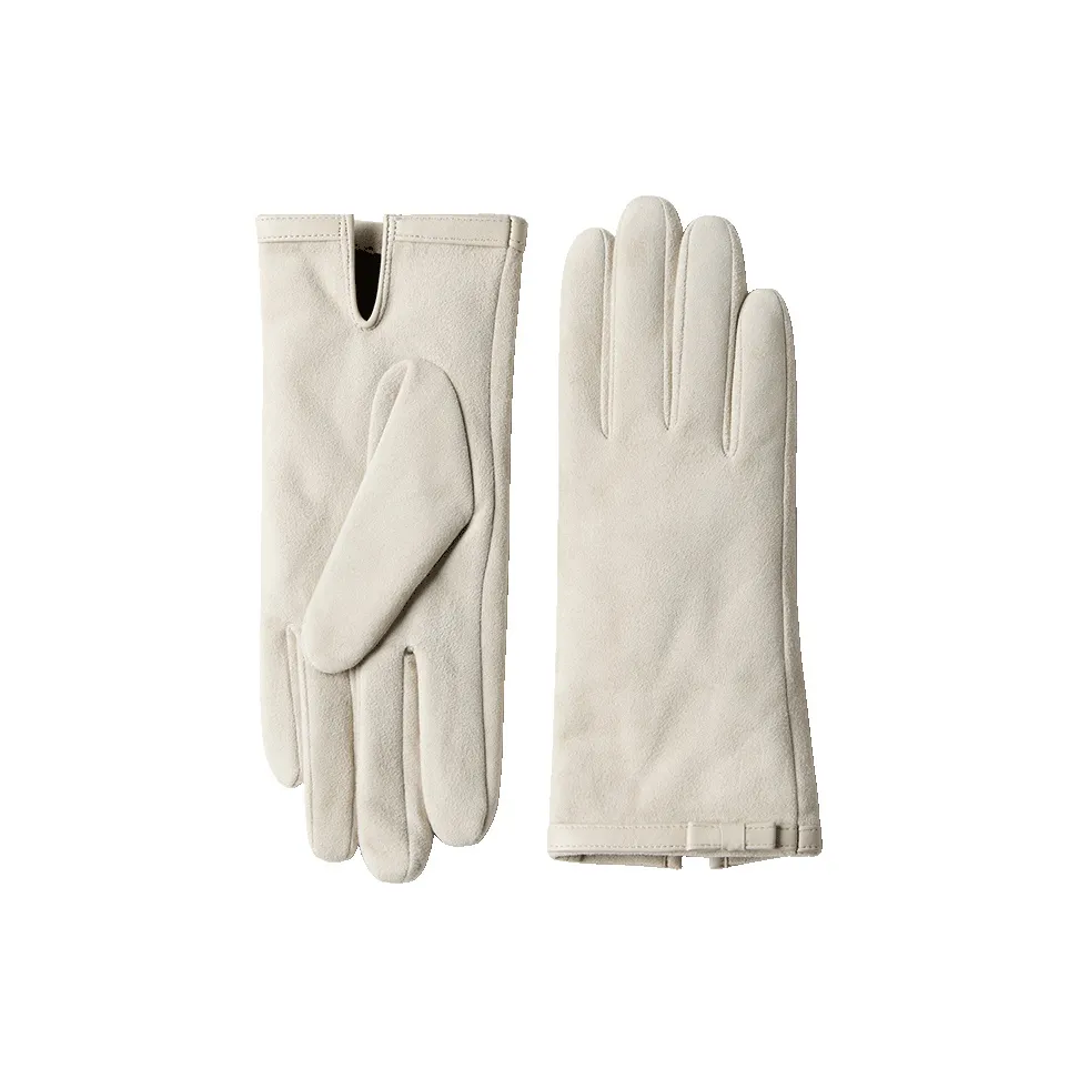 JIUMU Sheep Head Layer Leather Gloves Women's