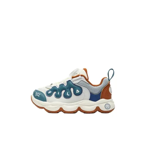 FILA KIDS BOA Детские баскетбольные кроссовки Low Топ Синий с Белым Lettering Для дошкольников