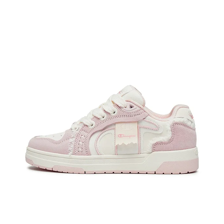 Champion Low-Top Skateboard Shoes Unisex Micro Rose Red/Milk White