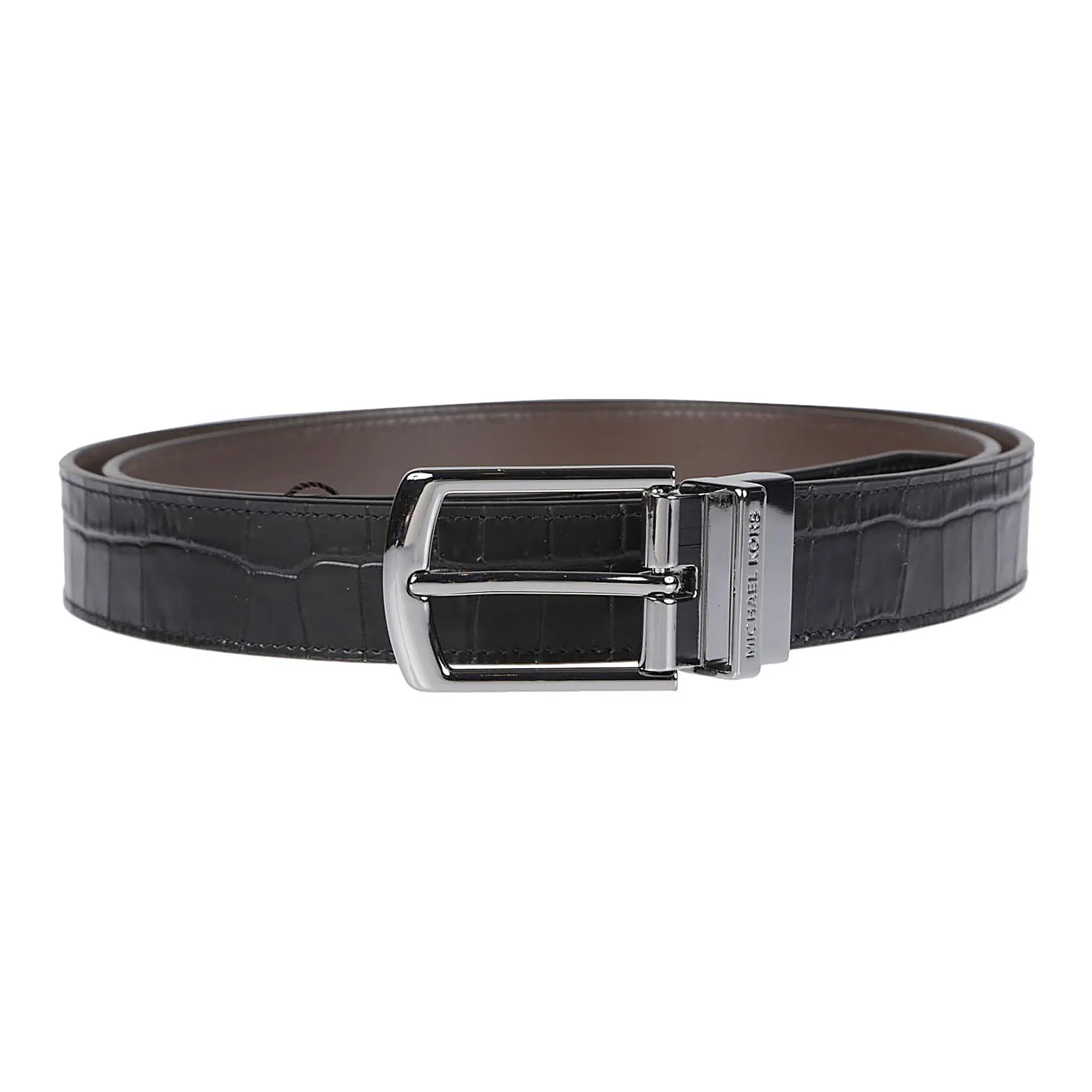 MICHAEL KORS Logo Engraved Reversible Belt