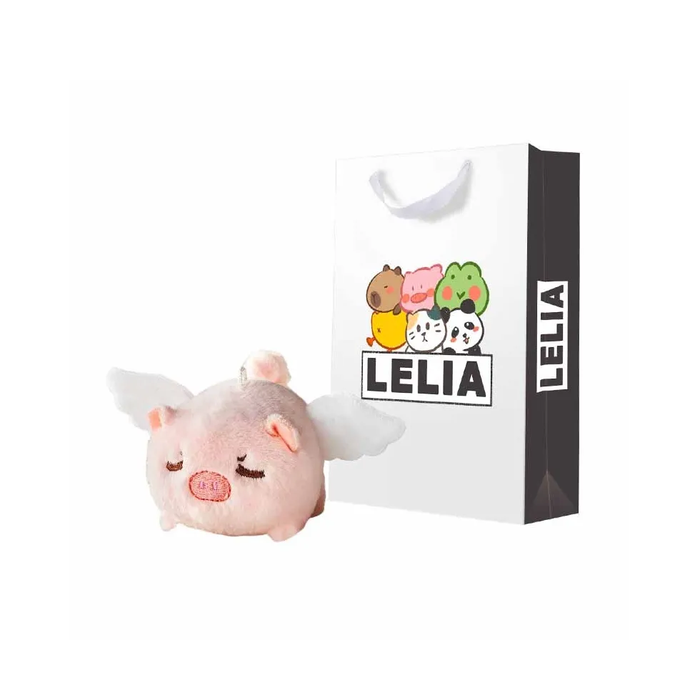 Le Jil Тряска Ласточкин хвост и Вращение Милый Летающая Свинка Плюшевый Игрушечный Куклы Плюшевый Брелок 7 см Рекомендуемый рост