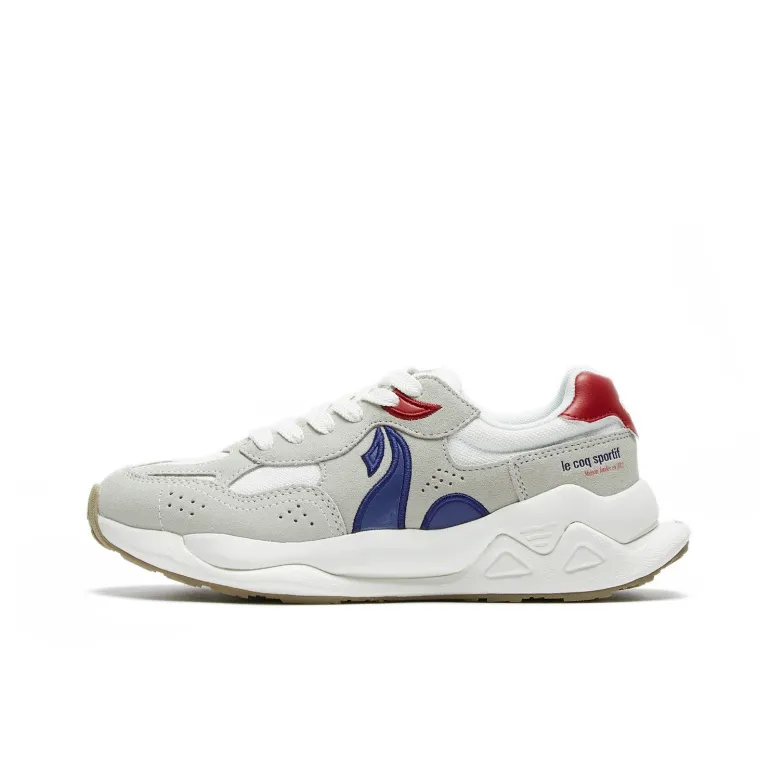 Le Coq Sportif Slip-resistant Abrasion-resistant Low-top Training Shoes Women's White Blue Red Л Коак Спортив Противоскользящие Устойчивые к истиранию Низкие Кроссовки для тренировок Женские Белые Синие Красные