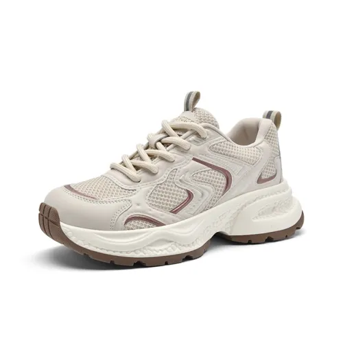 BASIC HOUSE Толстоподошвенные кроссовки Low Top Хаки Женские