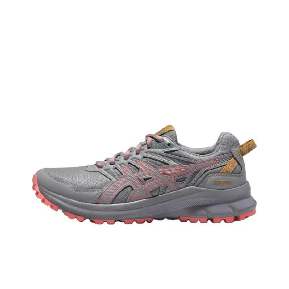 Asics Trail Scout 2 Anti Slip And Wear Resistant Breathable Low Top Trail Running Running Shoes Women's Gray Orange