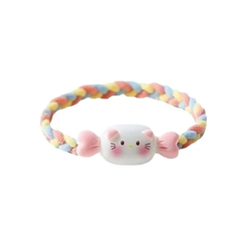 GIRATI Resin Hair Ties Women's Pink/White