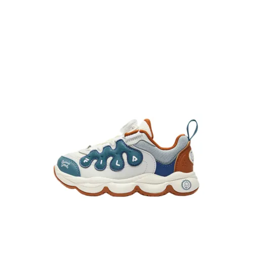 FILA KIDS BOA Детские баскетбольные кроссовки Low Топ Ароматный Белоснежка/Эгейское море Синий Для дошкольников