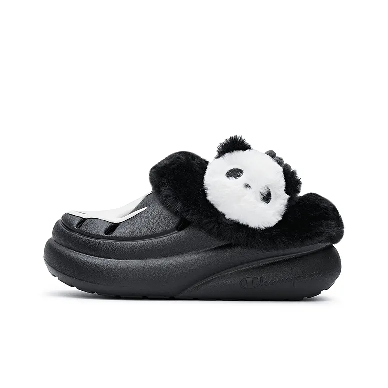 Champion Домашние тапочки Женские Черный Молочно-белый