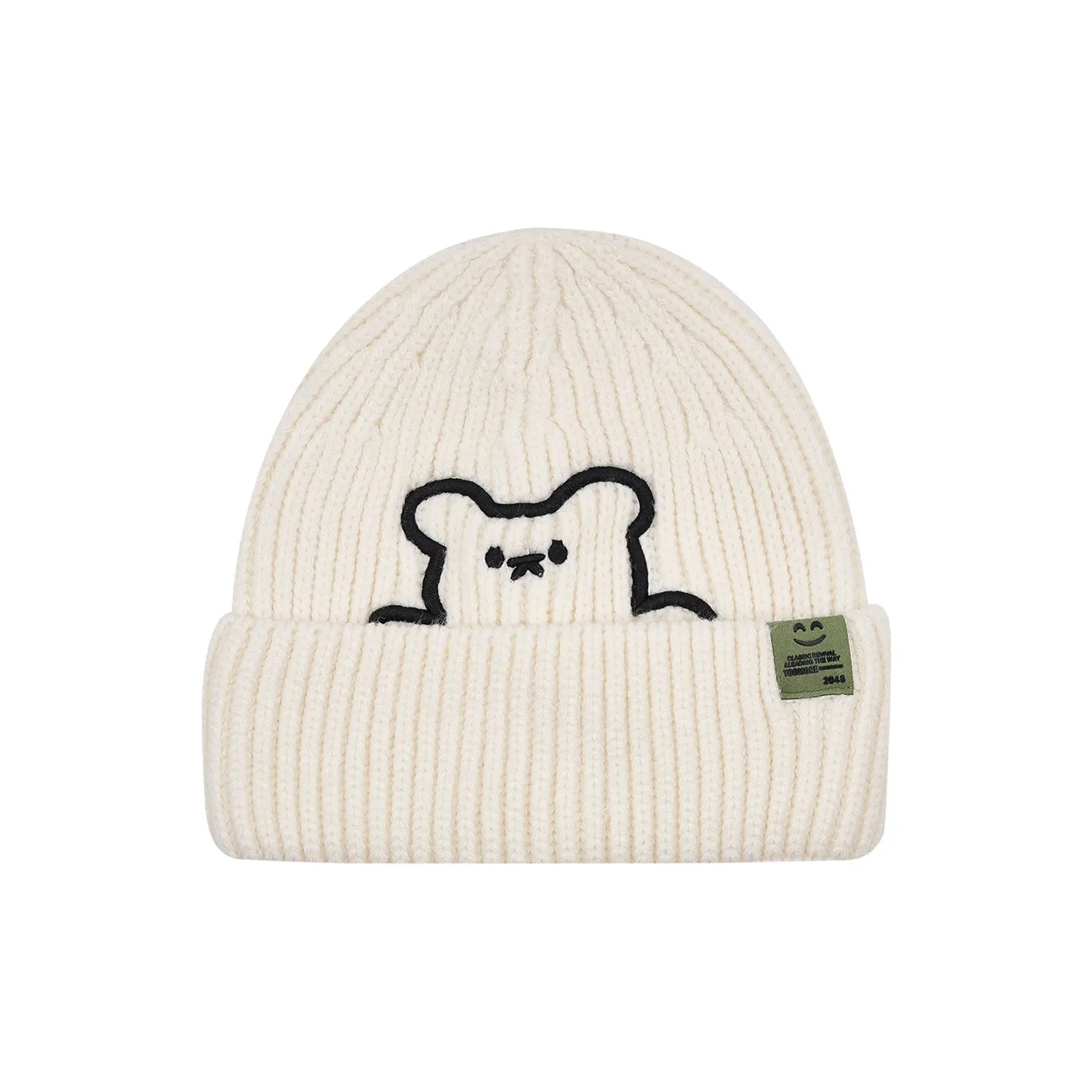 CHRONIC Acrylic Large Head Circumference Small Face Bear Beanie Unisex