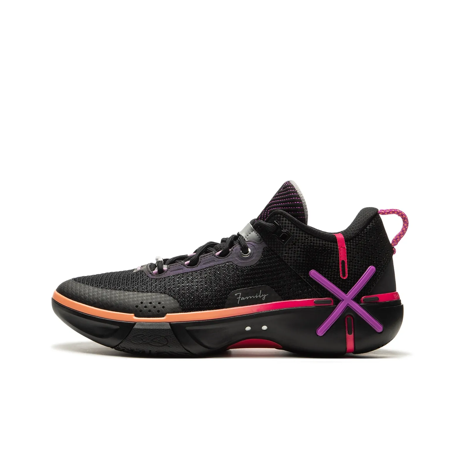 LiNing Wode Phantom 6 Cushioning Anti Slip And Wear Resistant Lightweight Rebound Low Top Basketball Shoes Men's Black