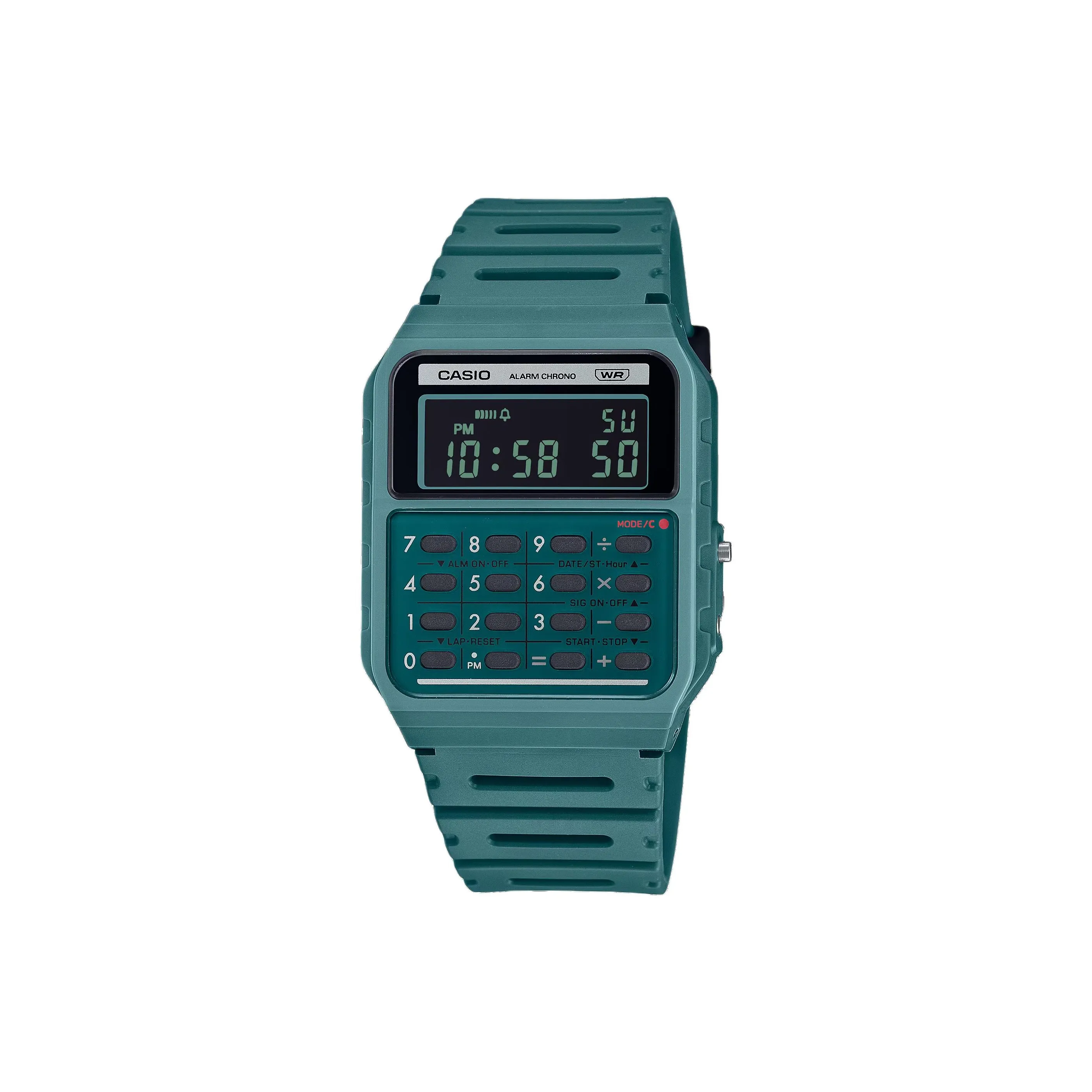 CASIO Кварцевый механизм Смольный ремешок Часы унисекс Черный циферблат