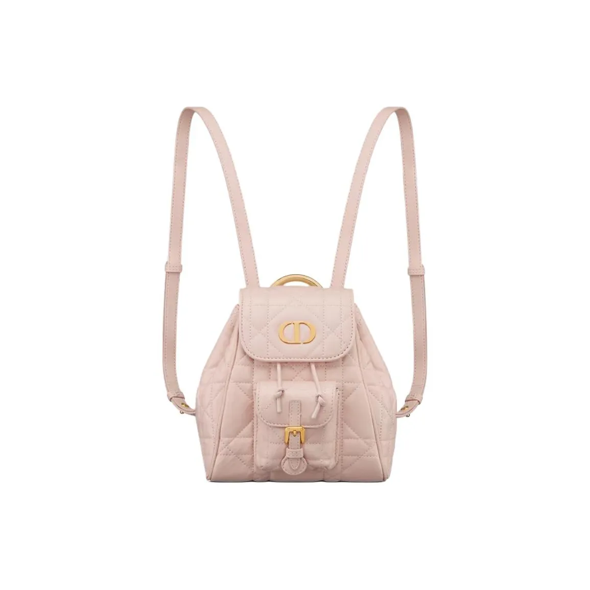 DIOR Caro Sheepskin With Cow Leather Backpack Trumpets Women's Pink