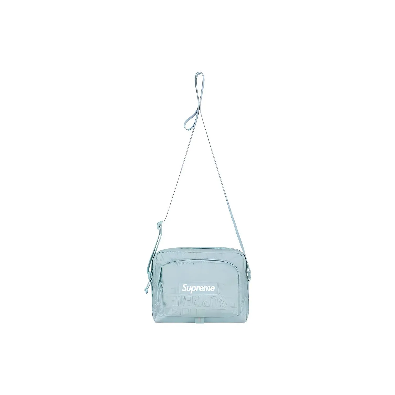 Supreme SS19 Leather Crossbody Bag, Shoulder Bag Unisex Ice Blue
