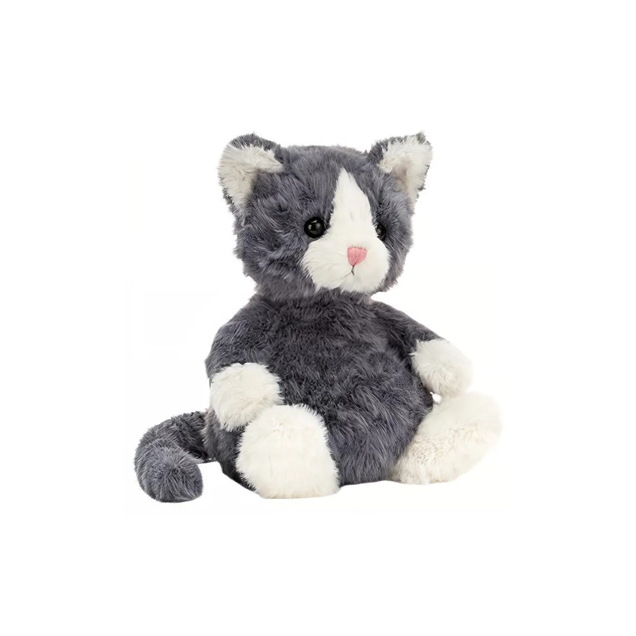 JELLYCAT Cat Collection Animal Mitten Kitten Dark Gray Dolls Plush Doll 19cm Height