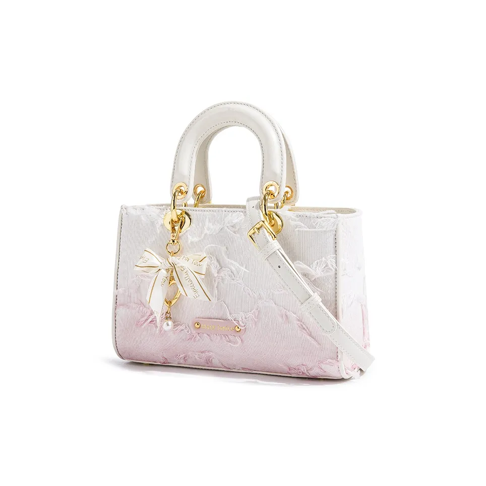 MACKJANICE Polyurethane Handbag Regular Women's Fringe Gradient Pink