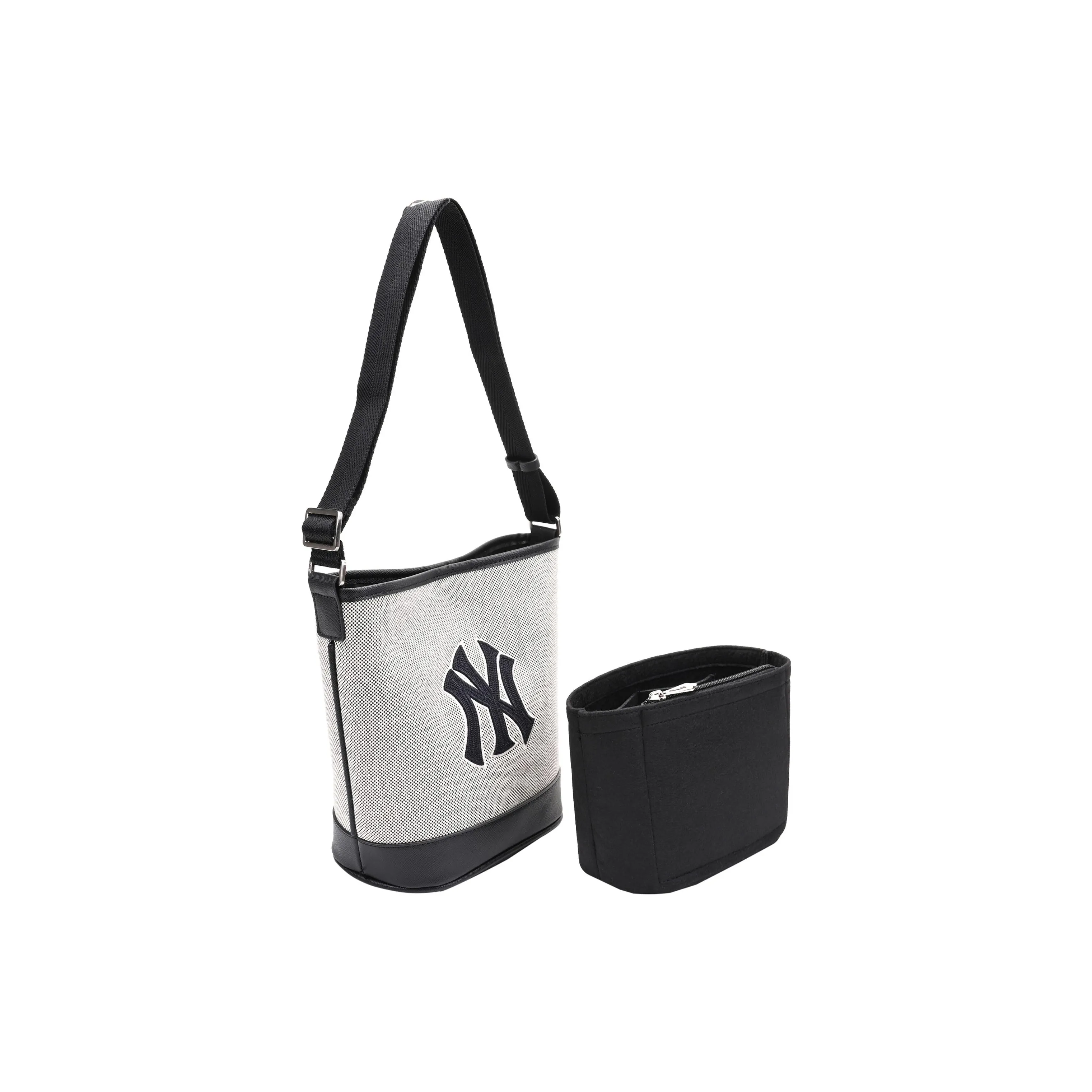 Sampony Felt Lining Tote Bag Insert Medium Bag Accessory Trumpets Unisex Black/Coffee