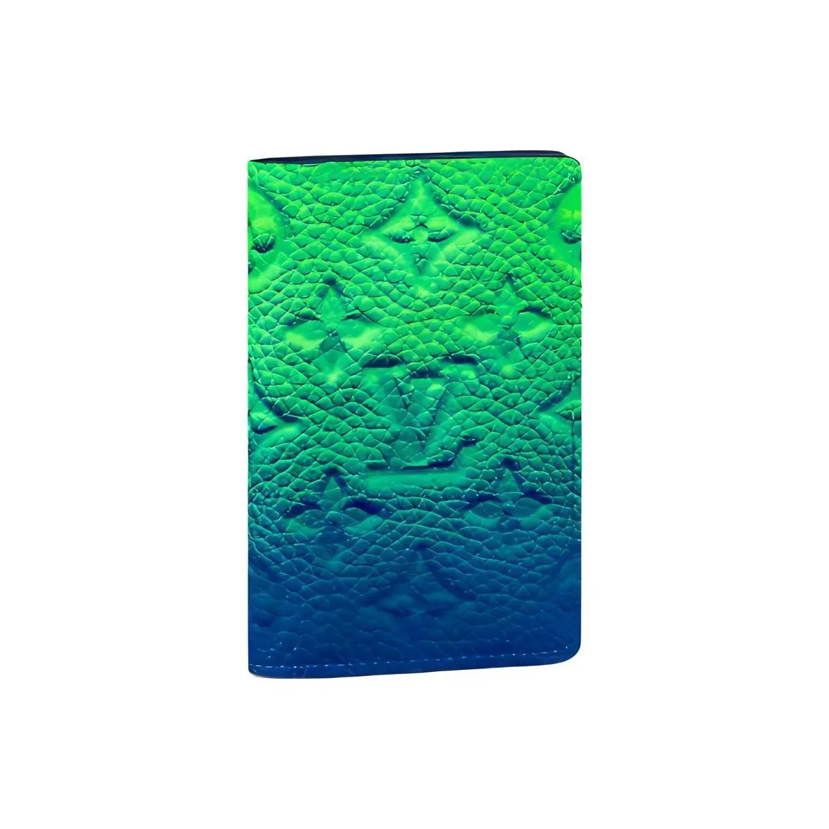 LOUIS VUITTON Pocket Organizer Taurillon Illusion Blue/Green