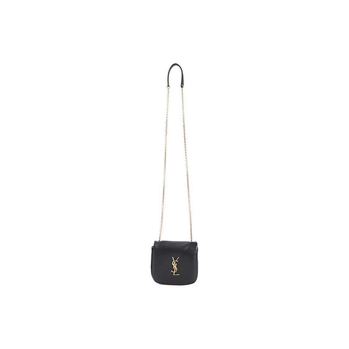 SAINT LAURENT Lambskin Crossbody Bag, Shoulder Bag Women's Black