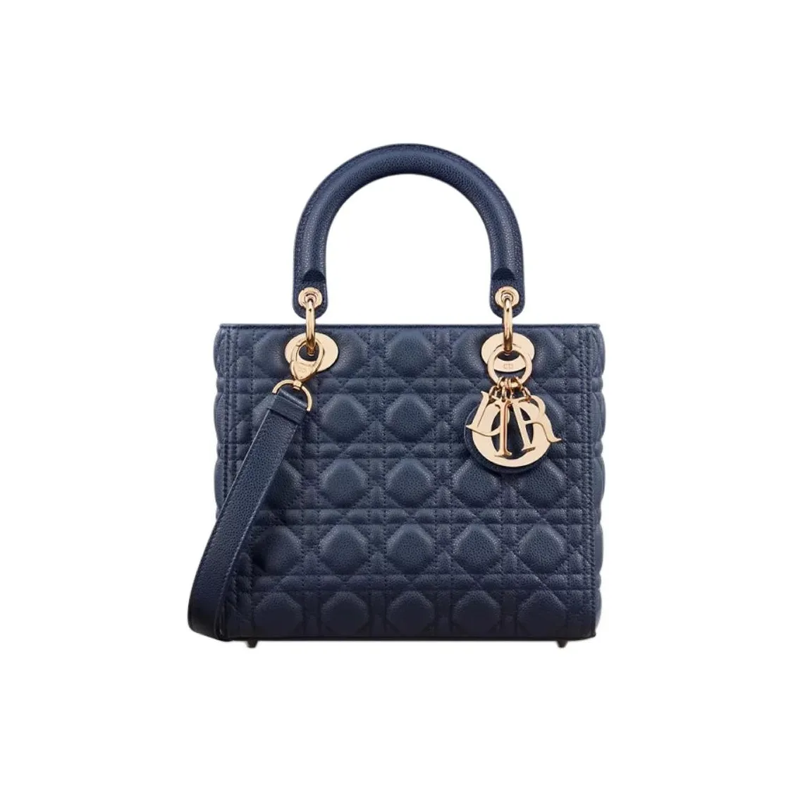 DIOR Lady Dior Calfskin Lady Dior Bag, Shoulder Bag, Crossbody Bag, Handbag Medium Size Women's Deep Sea Blue