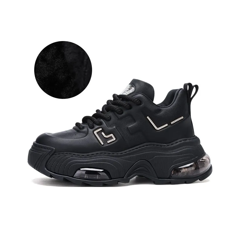 U7 Low Top Chunky Sneakers Men's Black