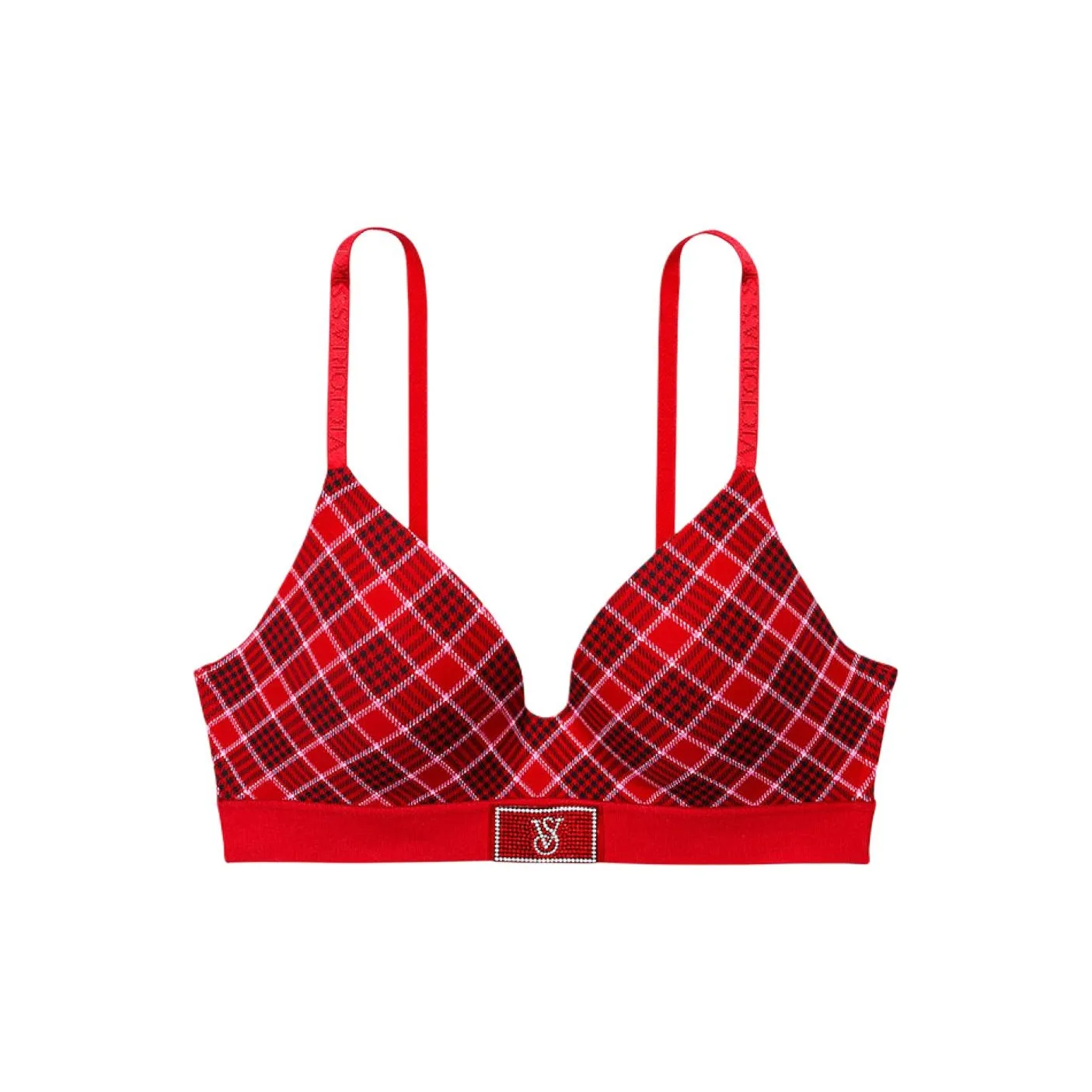 Victoria's Secret Bra Women's Red Plaid