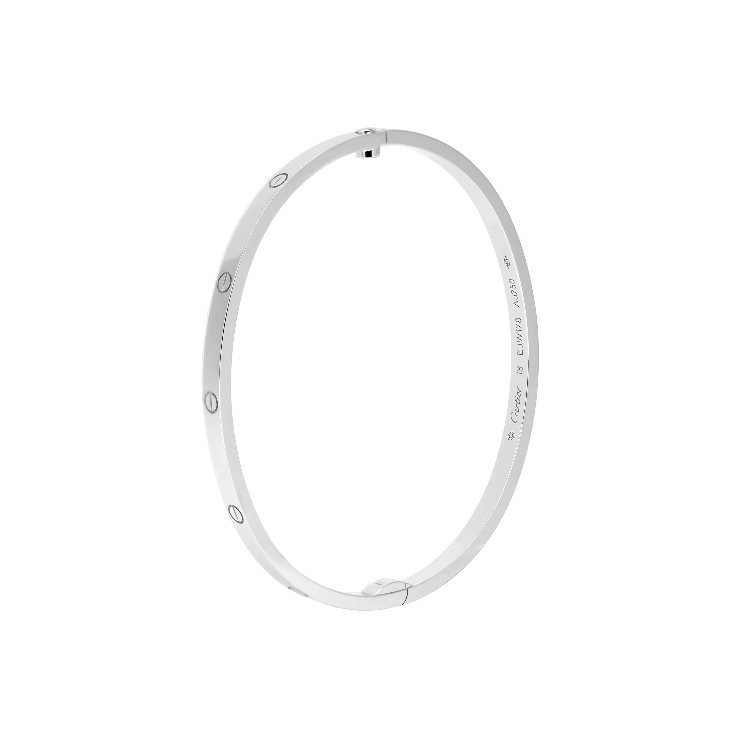 CARTIER 18K White Gold Bangles Unisex