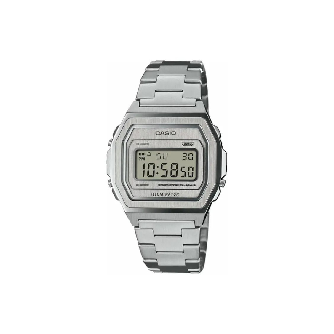 CASIO Кварцевый механизм ремешок из нержавеющей стали женские часы серый циферблат