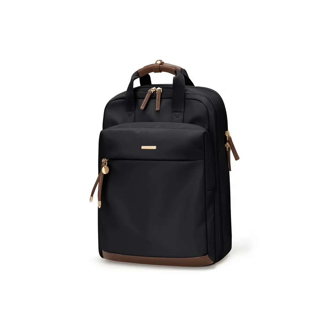 GOLF Fabric 15.6 Inch Laptop Backpack Large Size Women's Apricot/Elegant Black