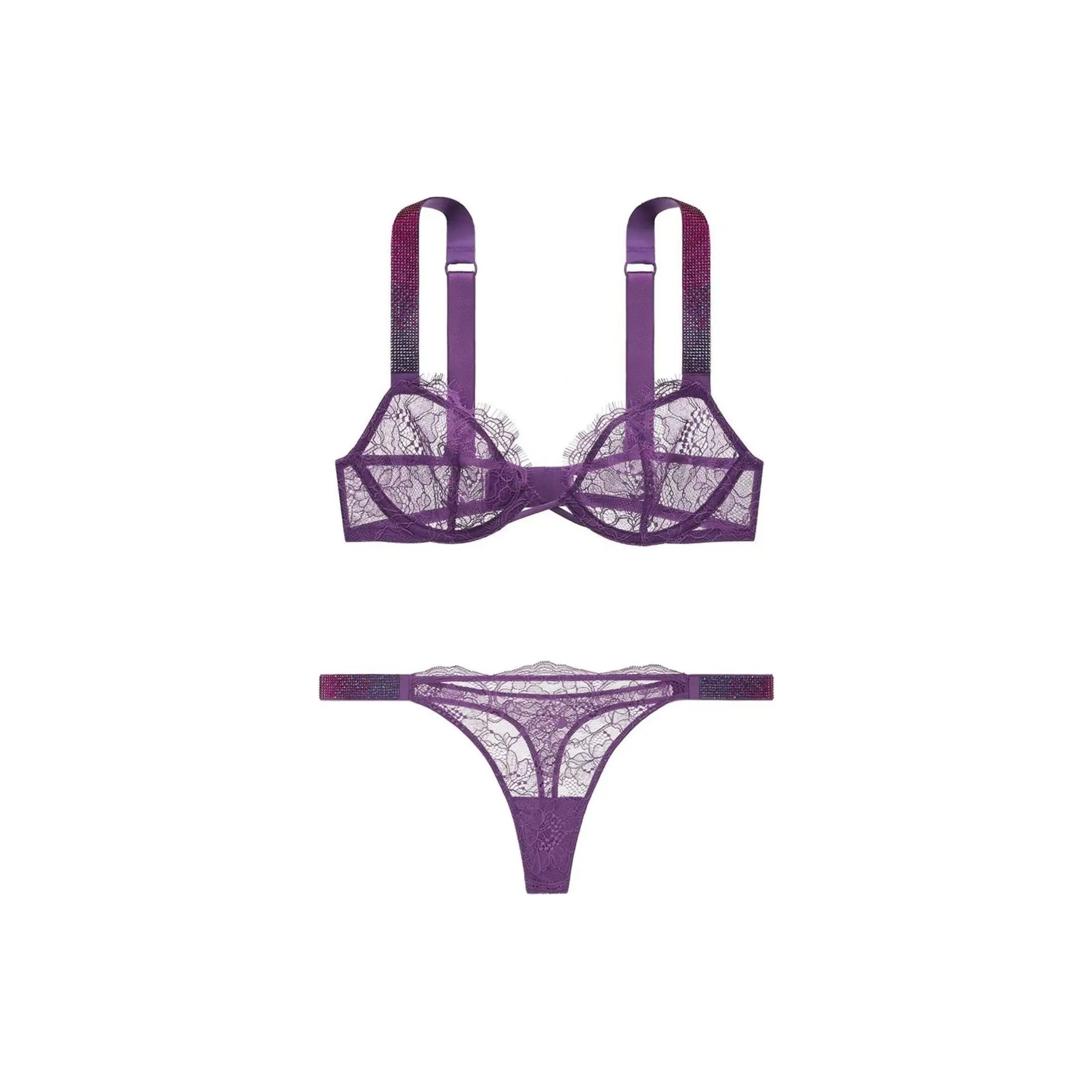 Victoria's Secret Комплект нижнего белья для женщин темно-фиолетовый