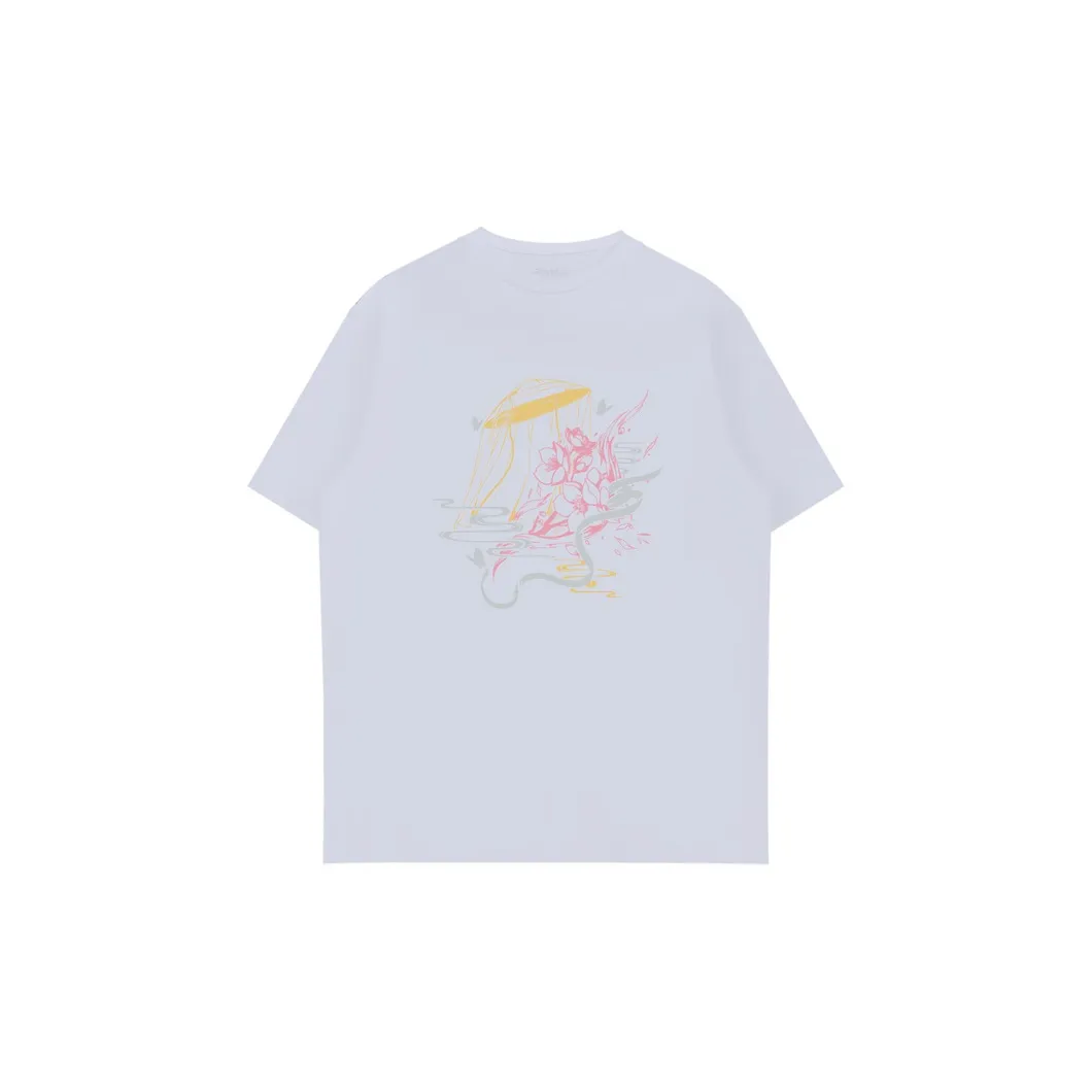 ingyunshi Небесное благословение Се Лянь Цветочный дизайн Городской Бабочка Dance Коллекция T Рубашка Аниме мерч