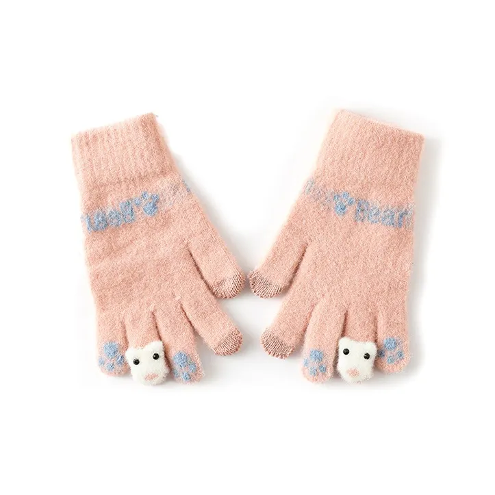 Lanza Акриловые вязаные перчатки для женщин